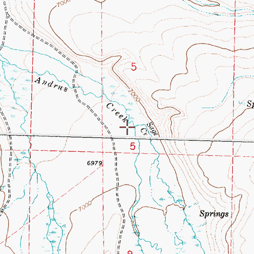 Topographic Map of Sage Creek, MT