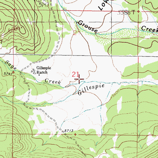 Topographic Map of Sage Creek, MT