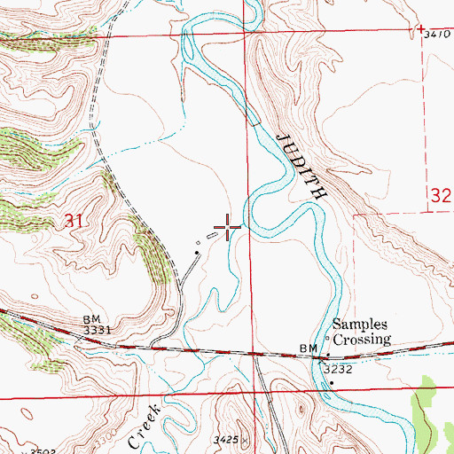 Topographic Map of Sage Creek, MT