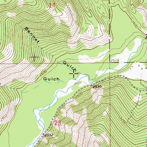 Topographic Map of Sage Gulch, MT