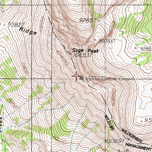 Topographic Map of Sage Peak, MT
