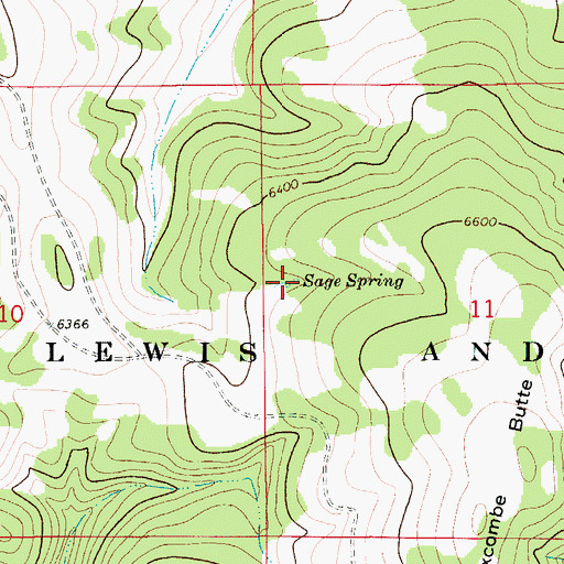 Topographic Map of Sage Spring, MT