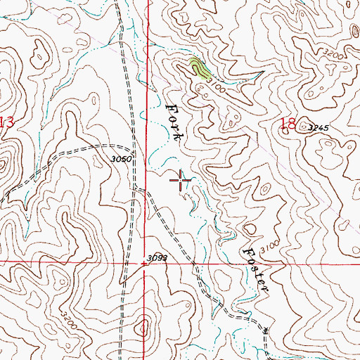 Topographic Map of Sagebrush Creek, MT