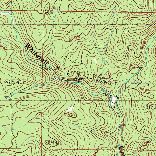 Topographic Map of Saint Anthony Mine, MT
