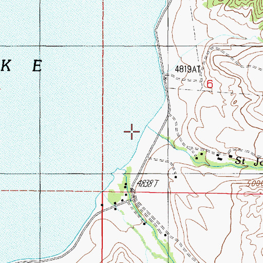 Topographic Map of Saint Joe Creek, MT