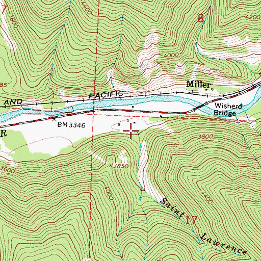 Topographic Map of Saint Lawrence Creek, MT