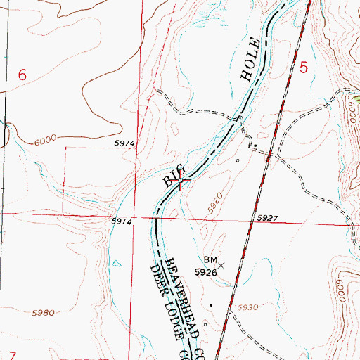 Topographic Map of Salefsky Creek, MT