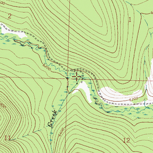 Topographic Map of Salix Creek, MT