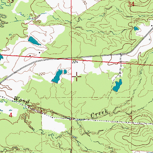 Topographic Map of Drew Memorial Hospital, AR