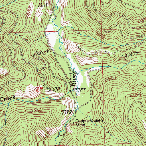Topographic Map of Salt Creek, MT