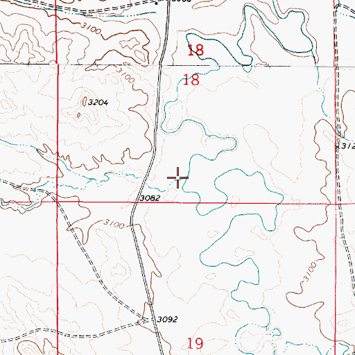 Topographic Map of Salty Creek, MT