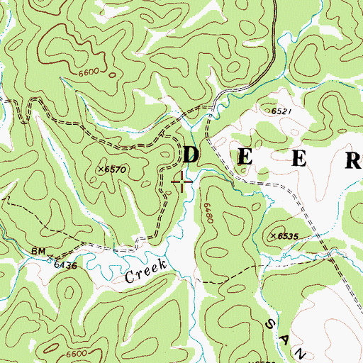 Topographic Map of Sand Basin Creek, MT