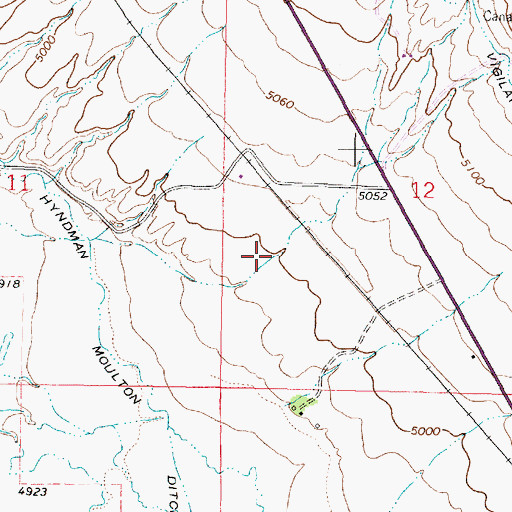 Topographic Map of Sand Coulee, MT