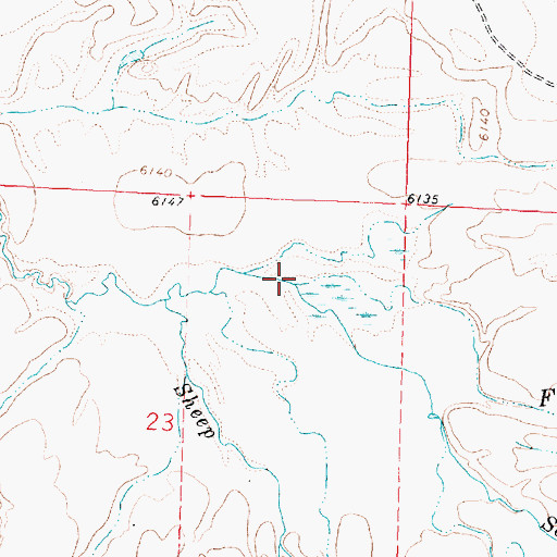 Topographic Map of Sand Creek, MT