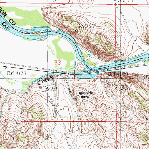 Topographic Map of Sand Creek, MT