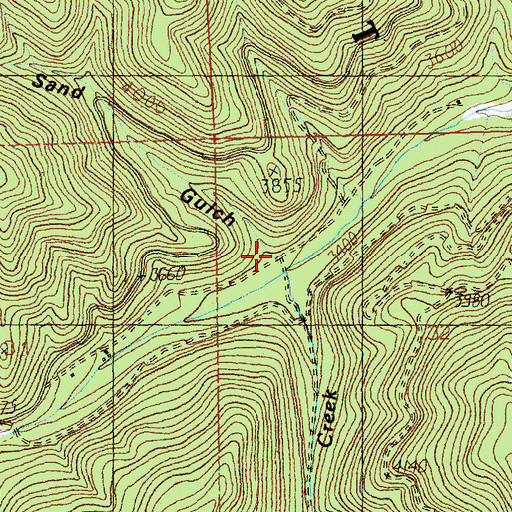 Topographic Map of Sand Gulch, MT