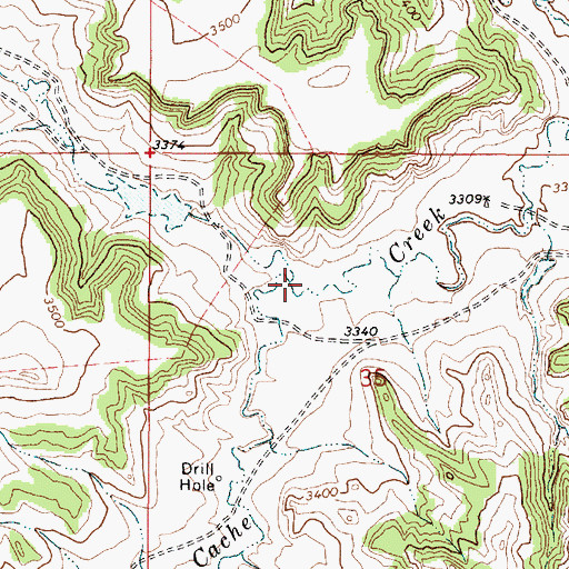 Topographic Map of Sanders Creek, MT