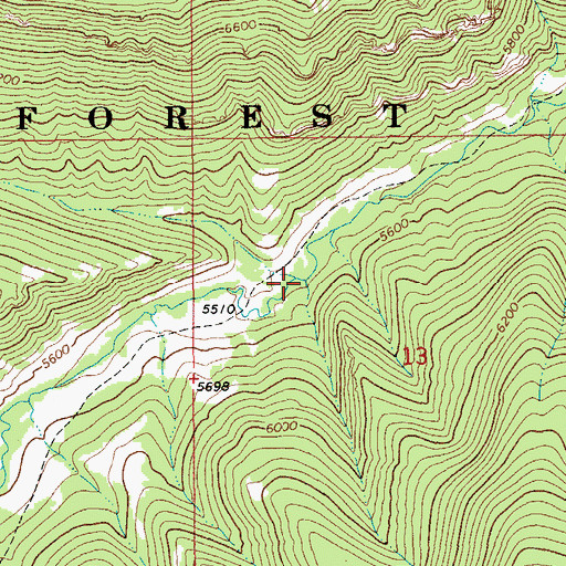 Topographic Map of Sandpoint Creek, MT