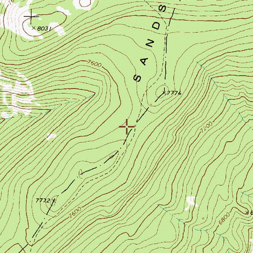 Topographic Map of Sandstone Ridge Trail, MT