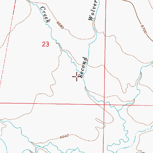 Topographic Map of Sandy Creek, MT