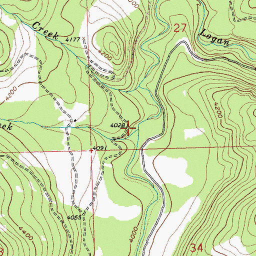Topographic Map of Sanko Creek, MT