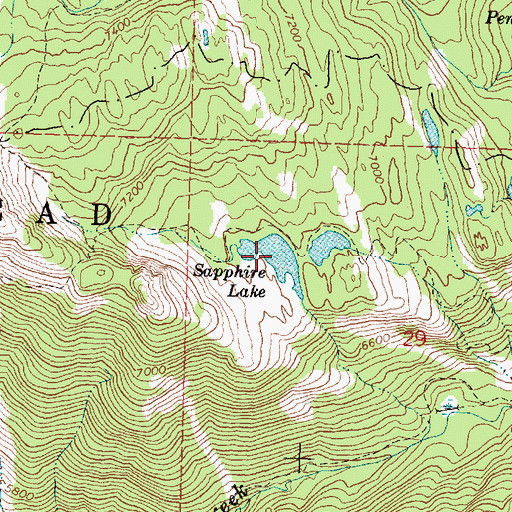 Topographic Map of Sapphire Lake, MT