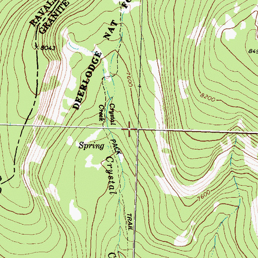 Topographic Map of Sapphire Mountains, MT