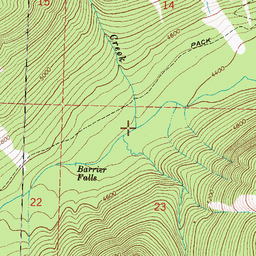 Topographic Map of Sappho Creek, MT