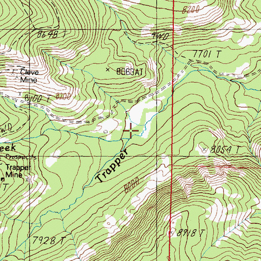 Topographic Map of Sappington Creek, MT