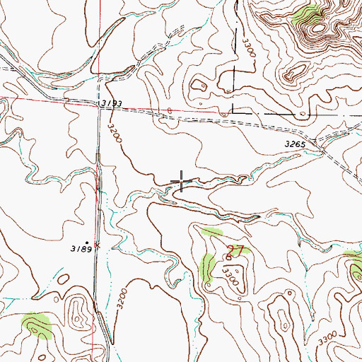 Topographic Map of Sartin Draw, MT