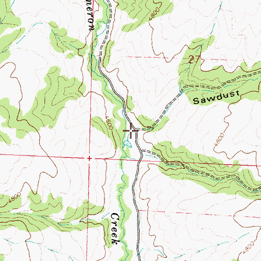 Topographic Map of Sawdust Gulch, MT