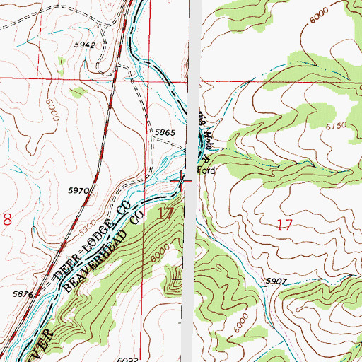 Topographic Map of Sawlog Creek, MT