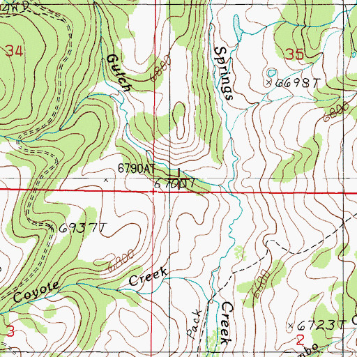 Topographic Map of Sawlog Gulch, MT
