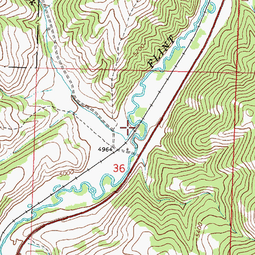 Topographic Map of Sawmill Creek, MT