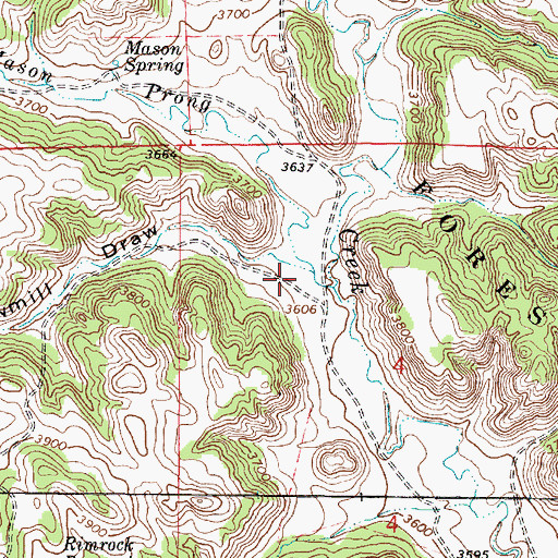 Topographic Map of Sawmill Draw, MT