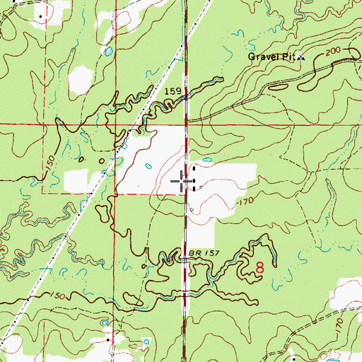 Topographic Map of Goose Hollow, AR