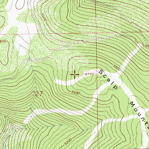 Topographic Map of Scalp Mountain, MT