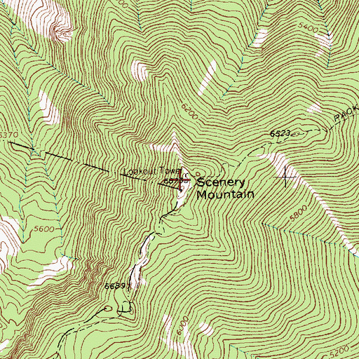 Topographic Map of Scenery Mountain, MT