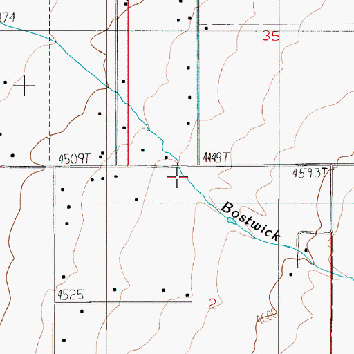 Topographic Map of Schafer Creek, MT