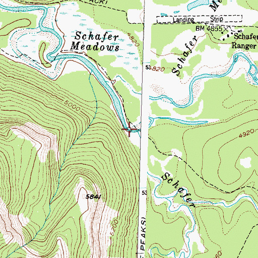Topographic Map of Schafer Creek, MT