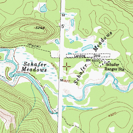 Topographic Map of Schafer Meadows, MT