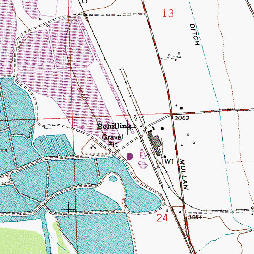 Topographic Map of Schilling, MT