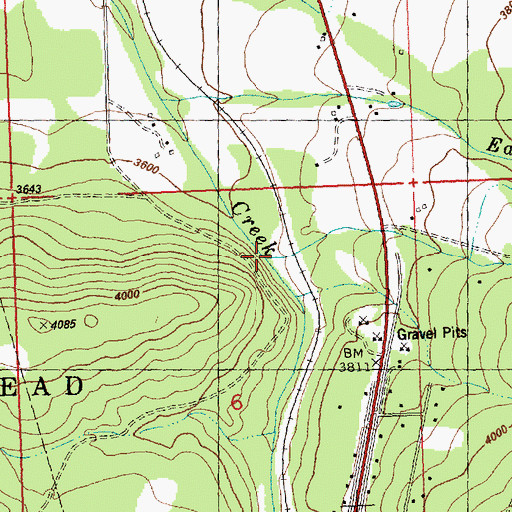 Topographic Map of Schley Creek, MT