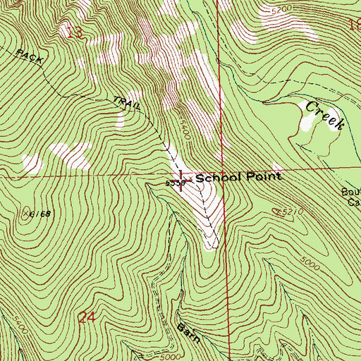 Topographic Map of School Point, MT