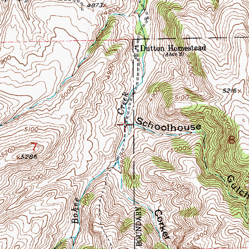 Topographic Map of Schoolhouse Gulch, MT