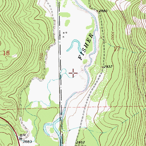 Topographic Map of Schrieber Creek, MT
