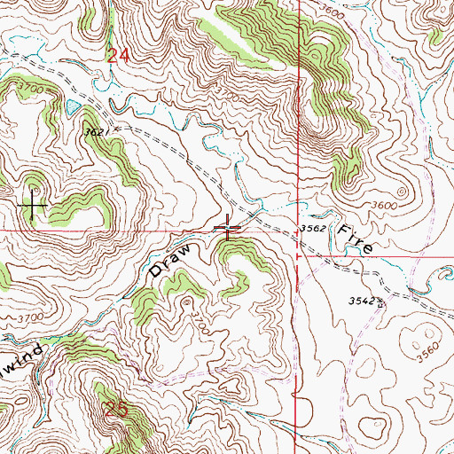 Topographic Map of Schwind Draw, MT