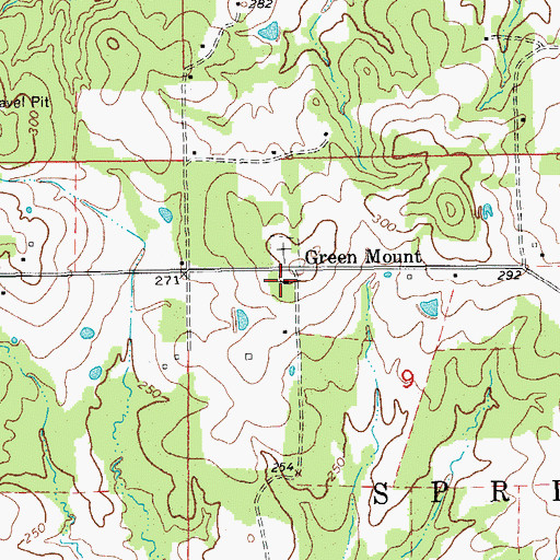 Topographic Map of Greenmount African Methodist Episcopal Church, AR