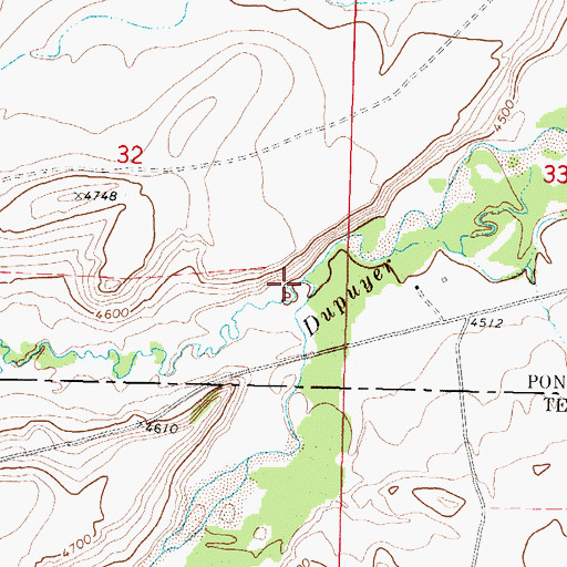 Topographic Map of Scoffin Creek, MT