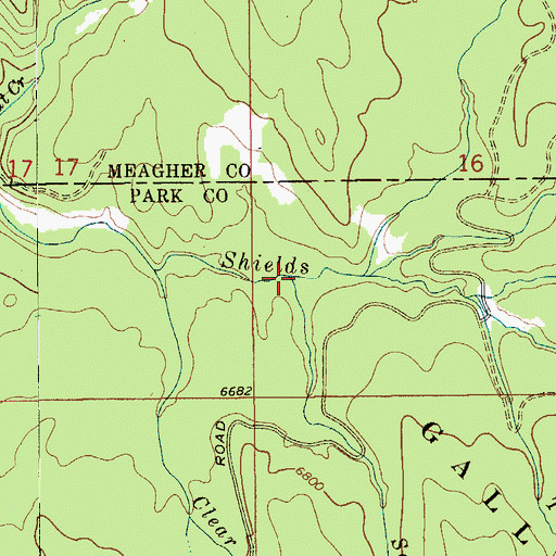 Topographic Map of Scofield Creek, MT